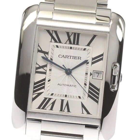 CARTIER Tank Anglaise XL W5310008 Date Silver Dial Automatic Men's Watch_823859 - Picture 1 of 7